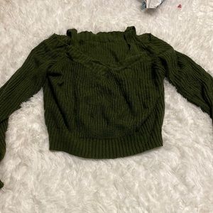 Army green sweater